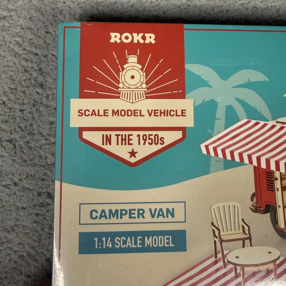 ROKR Camper‎ Van MCB01 Model 1:14 Scale Vehicle Wooden Art Puzzle Kit New Sealed